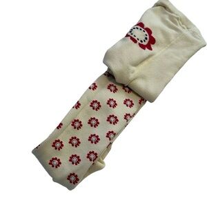 Lands End Daisy Tights Cotton & Polyester Thick Size M 10-12